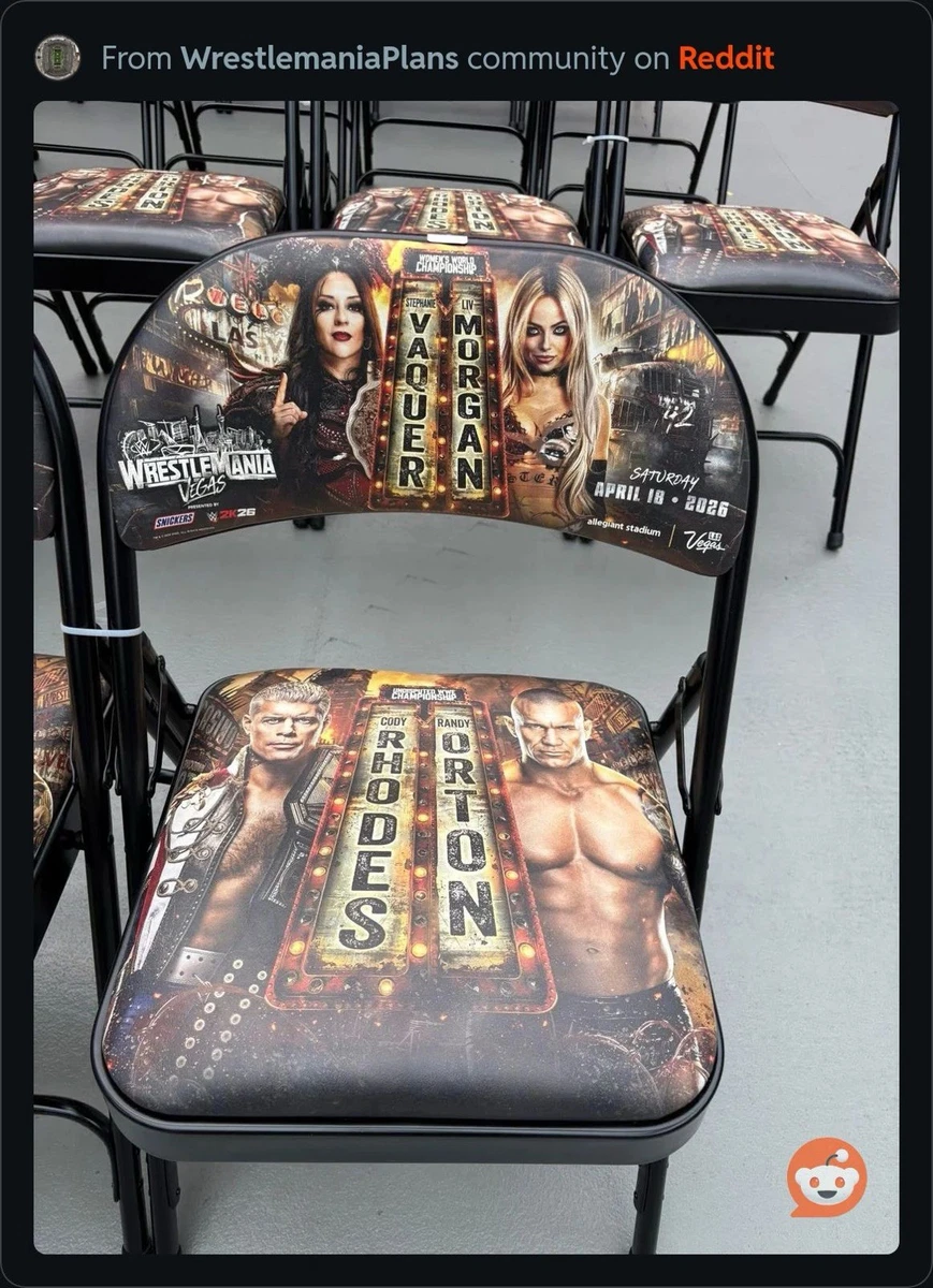 WWE WrestleMania 42 Commemorative Ringside Chair – (Vegas 2026