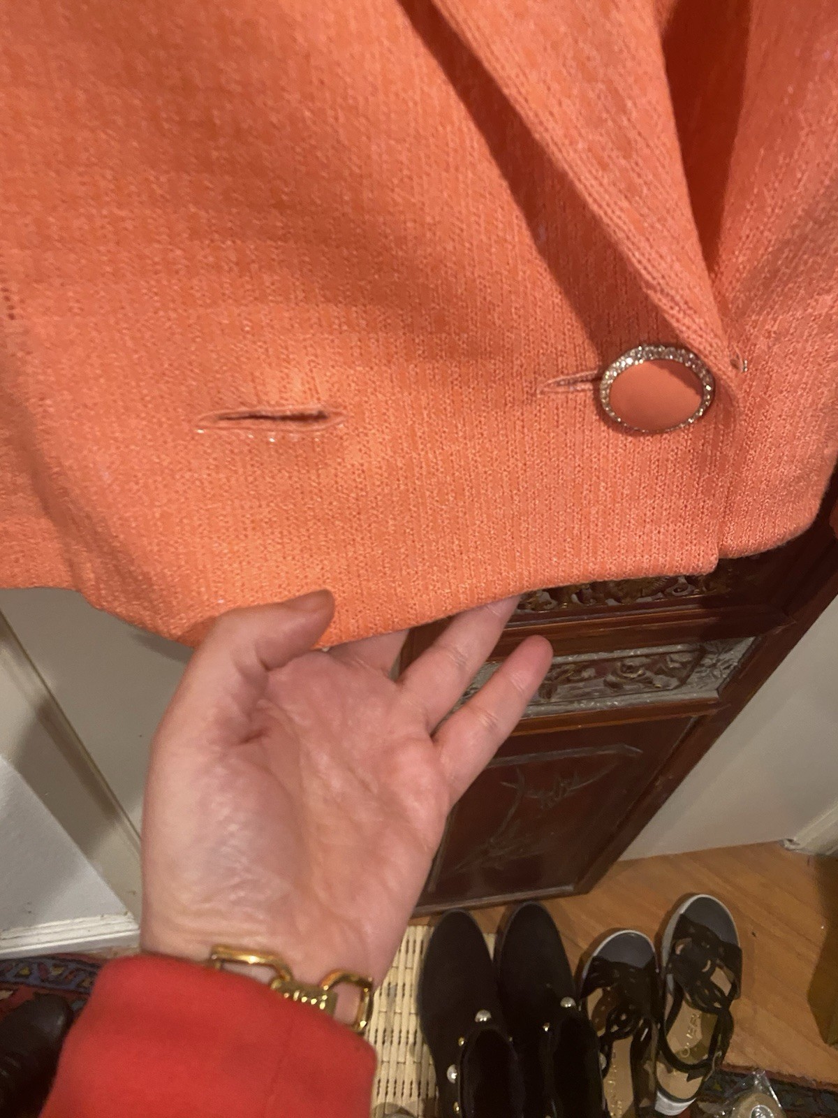 St John Jacket Orange Sequins Read Description - image 14