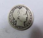 USA Barber 90% Silver Quarter Dollar 1915 D Denver Mint SCARCE