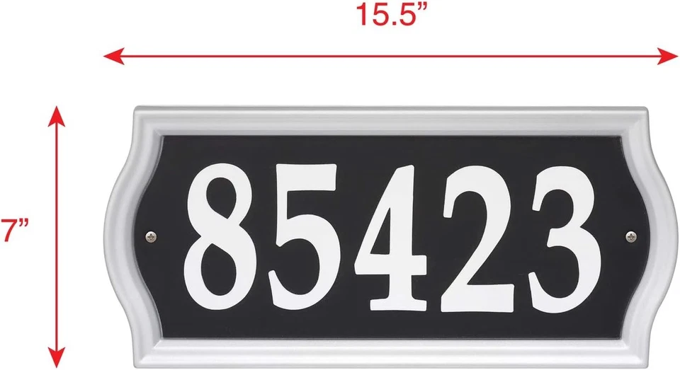 Nite Bright Ashland Reflective Address Numbers Sign Black/Silver - Image 3 of 4