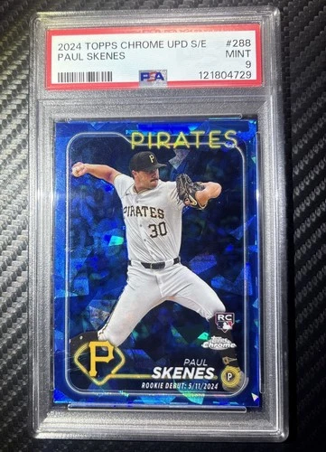 Paul Skenes RC 2024 Topps Chrome Update Sapphire #USCS288 Pirates PSA 9 💎 .