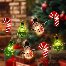 Cadena De Luces Navideñas 30 LED 10 Pies Para Exteriores Interior Arbol Navidad