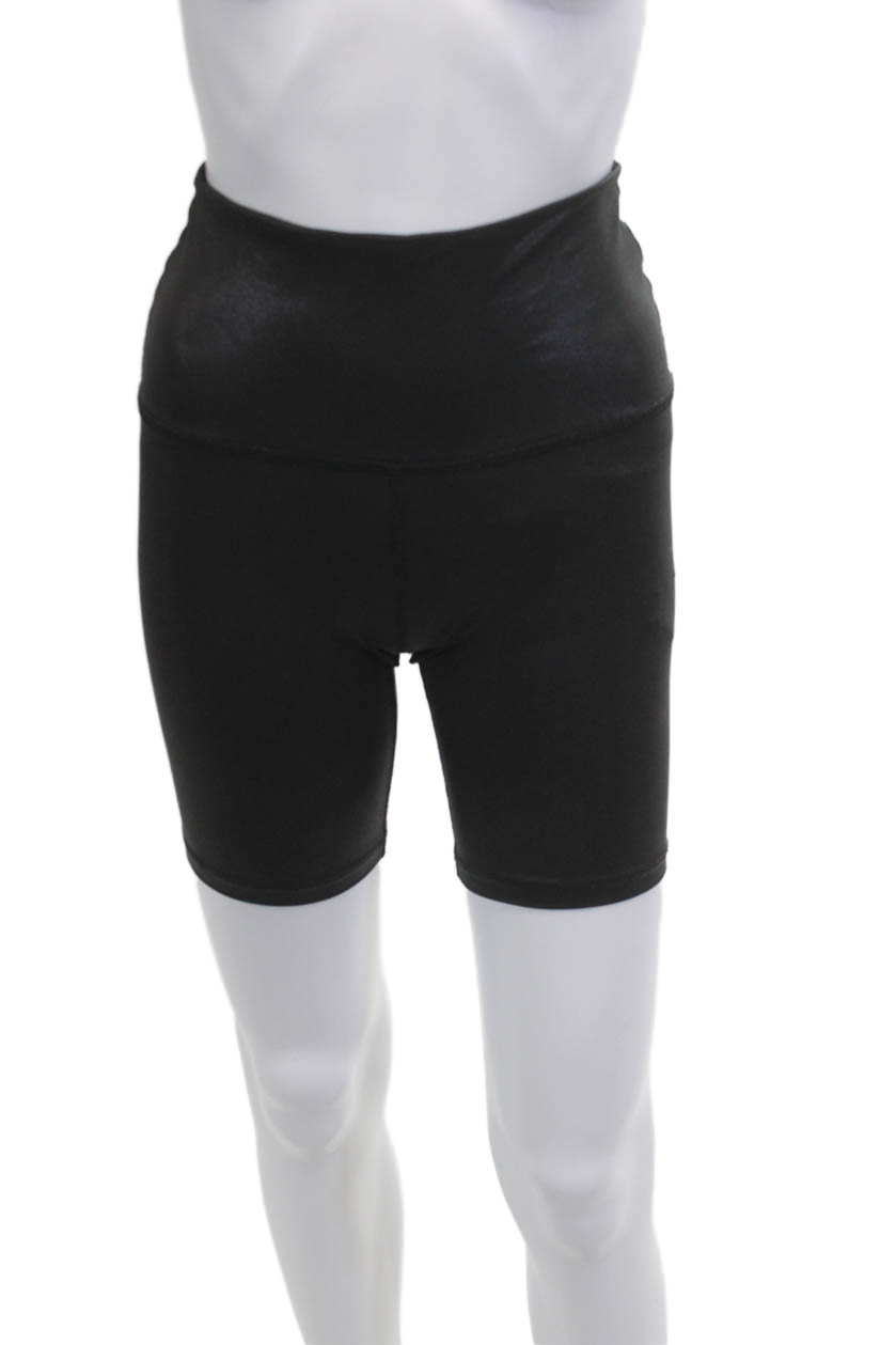 Beyond Yoga Unisex Biker Shorts Black Polyester Spandex Size S-image