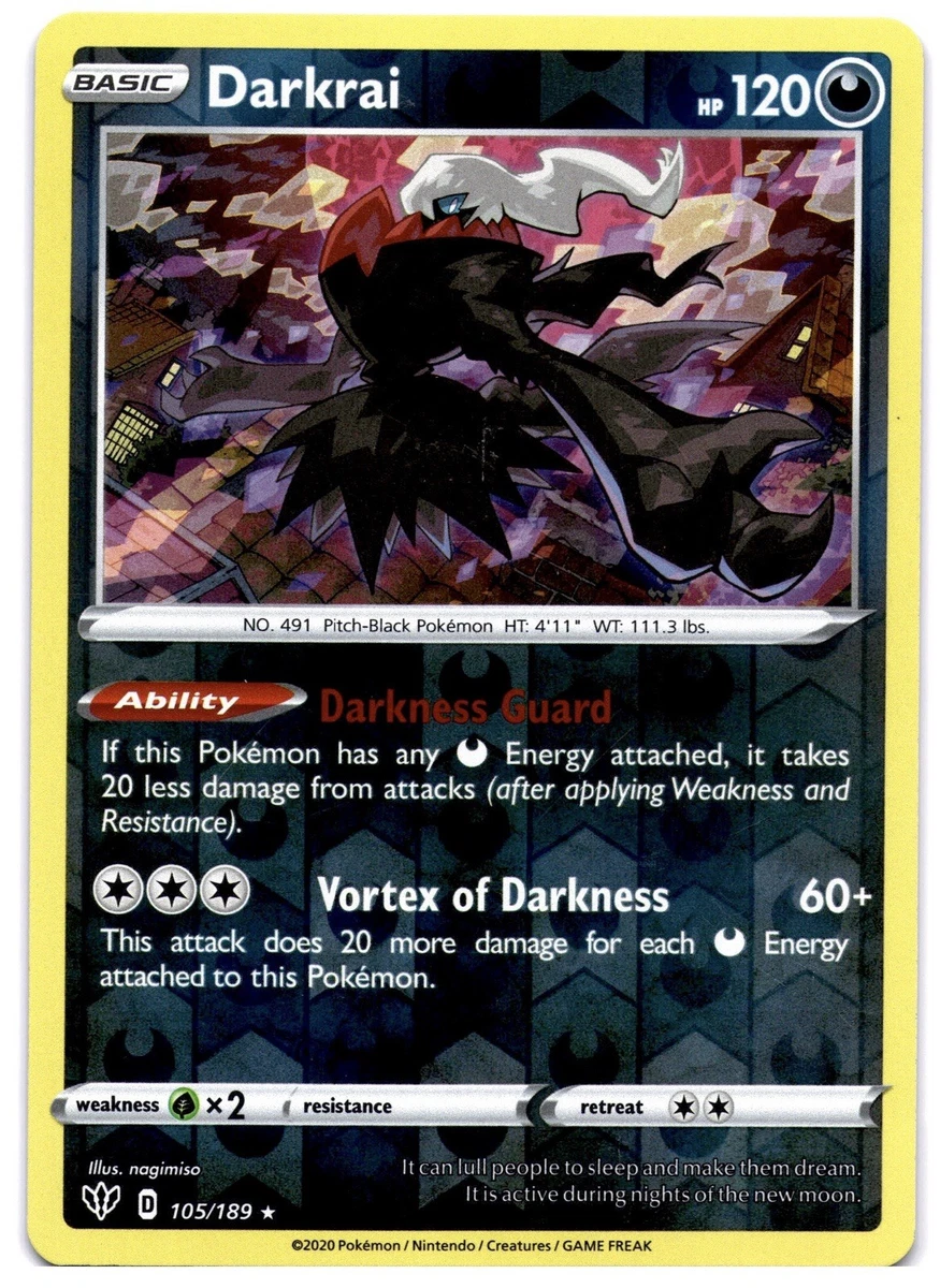 Darkrai 105/189 Swsh03: Darkness Ablaze for sale | eBay
