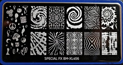 Special FX BM-XL456 Maniology Bundle Monster Pattern Nail Stamp plate Tie Dye