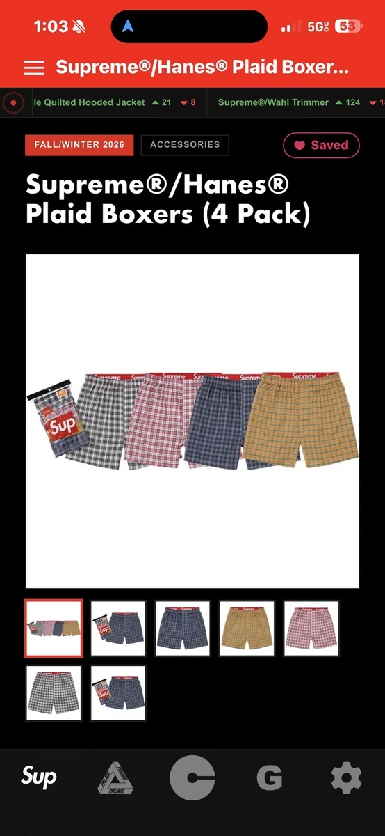 Supreme Boxer Underwear for Men for sale | eBay