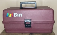 Art Bin Brown 2 Tray 8299 Supply Storage Bin Vintage 12” X 6” 80s/90’s USA Made