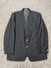 Ermenegildo Zegna for Bagir Mens Wool Blazer Jacket Sport Coat Size 46L Black