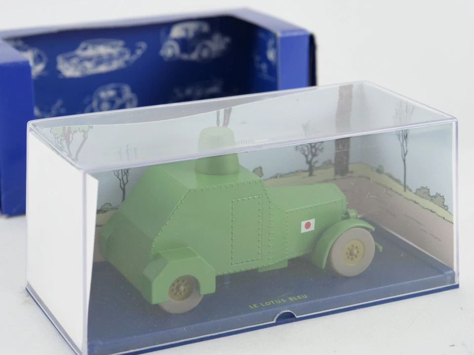En voiture Tintin 1/43 L'automitrailleuse blindée du lotus bleu - Photo 3/4