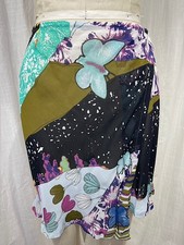 Vintage Y2k Butterfly Print Wrap Skirt