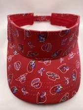 Red Hat Society Red, Purple & Green Hats Cotton Adjustable Visor