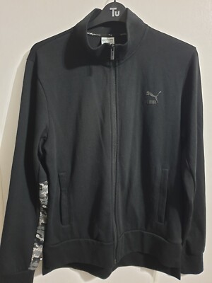 Puma x One8 Track Jacket Men Medium Full Zip Sweatshirt Black Virat Kohli