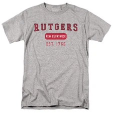 Rutgers University Adult T-Shirt Established Date, Athletic Heather, S-5XL