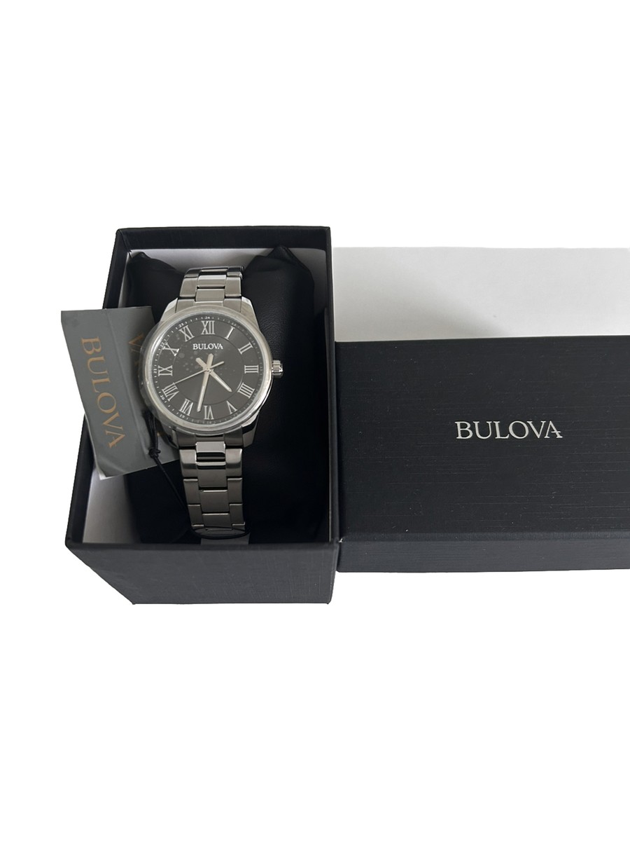 Bulova Men's Watch stainless steel gray dial 96A222 for sale