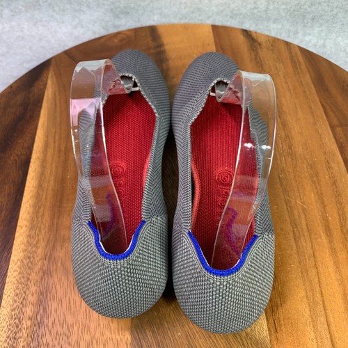 Rothy's Ballet Flats Womens Size 9W Gray Herringbone Birdseye Round Toe Slip On - Imagen 5 de 19