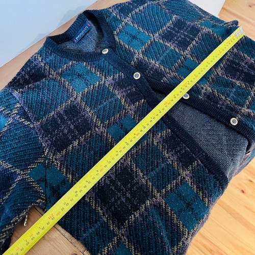 Regatta Vintage Chunky Knit Cardigan Size L Womens Jumper Wool Blend Check Print - Bild 21 von 24