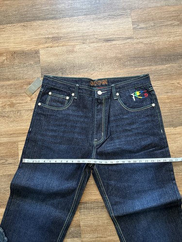 Vintage Y2K Denim Baggy Jeans Size 38x34 Skate Rave Coogi Punk Grunge Wide Leg - Picture 12 of 12