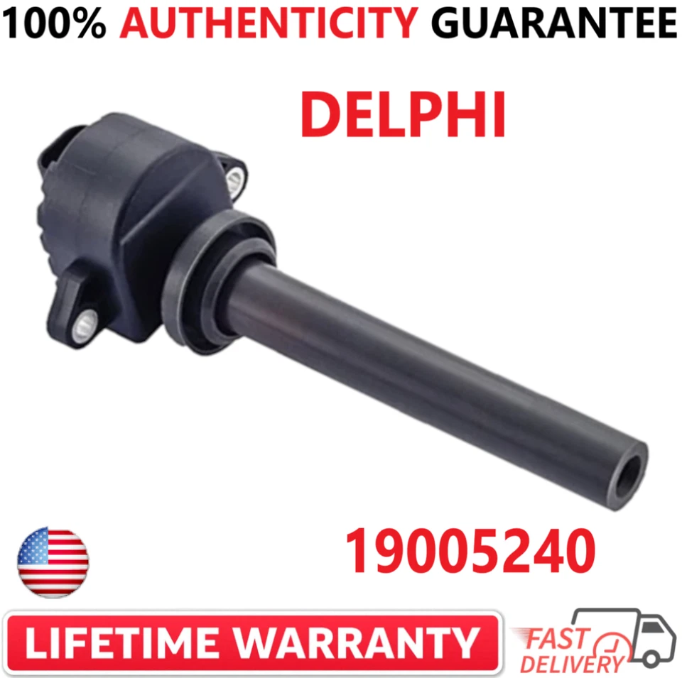 x1 原始设备制造商 DELPHI 点火线圈 适用于 2000 - 2004 五十铃本田 3.2L/ 3.5L V6,19005240 — 第 4/4 张图片