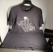 VTG Screen Stars Best Single Stitch TShirt USA West Side Story XL Black Faded