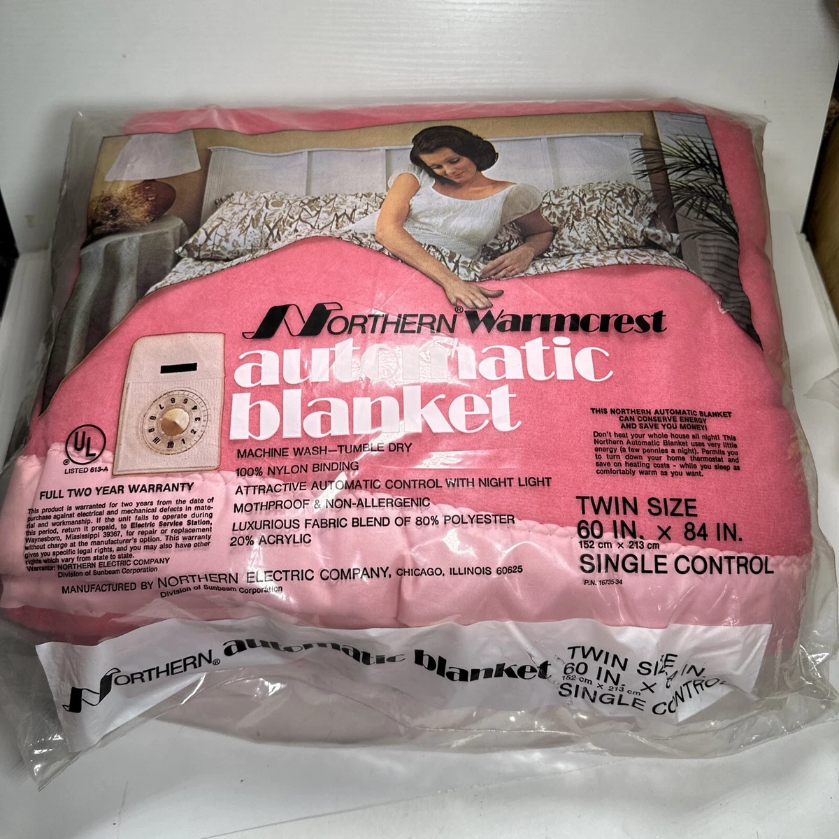Vintage Northern Warmcrest Automatic Electric Blanket Pink Twin Size | eBay