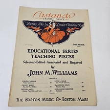 1929 Sheet Music Castanets Spanish Dance Educational Teaching Pieces 
