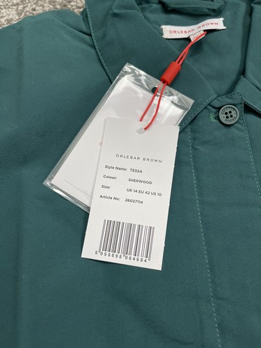 Orlebar Brown Jacket Sherwood Green Tessa UK14 EU42 US10 Lightweight Shell BNWT - Picture 6 of 8