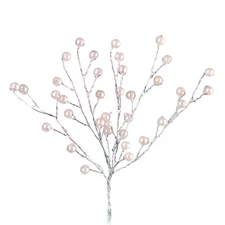 Factory Direct Craft Light Pink Artificial Pearl Bead Wired Sprays | 4 Spra