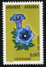 TIMBRE ANDORRE NEUF N° 245 ** FLORE // FLEUR  // GENTIANE