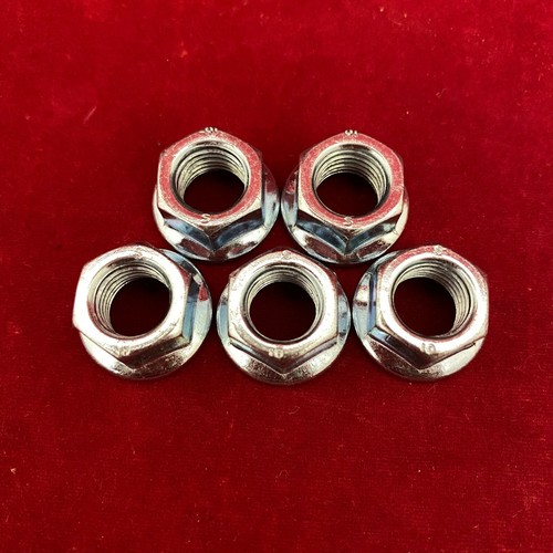 Set of 5 Serrated Flange Exhaust Lock Nuts M101.25 Fits Honda 90212