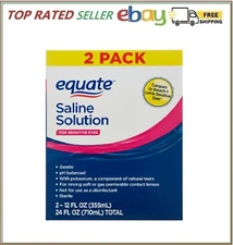 Equate Saline Solution for Sensitive Eyes, 12 fl oz, 2 Pack