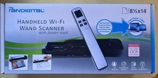 Pandigital Handheld Wi-Fi Wand Scanner S8X1103RD Red with Feeder Dock