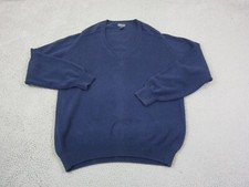 Vintage Lands End Sweater Mens Extra Large Tall XLT Blue Made in USA Chunky Knit