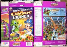 1998 Cap'n Crunch's Cozmic Crunch Cereal Box shm321