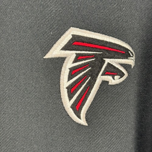 Vintage Atlanta Falcons Track Jacket Men XL Black Red Reebok Team Apparel NFL - Picture 7 of 16