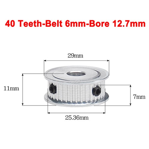 MXL Timing Belt Pulley AF type 22-60T Bore 5-20mm for 6mm Width Belt Pitch 2.032 - Picture 58 of 98