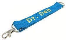 Personalized Custom Heavy Webbing Key Fob Keychain with Key ring and clasp