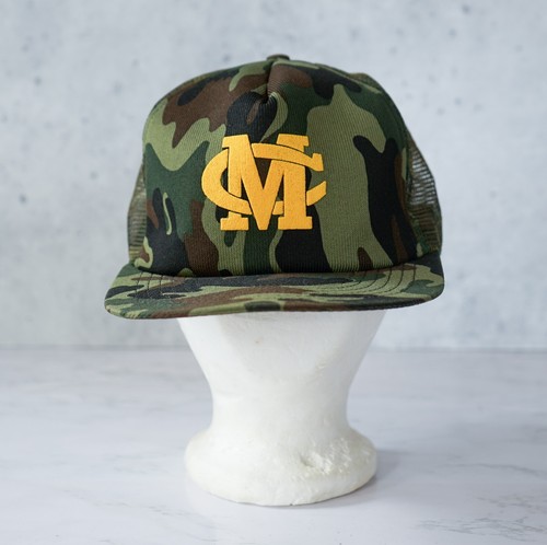 VINTAGE 1980s Camo CM TRUCKER SNAPBACK HAT-USA Made-Mesh- Farm Hunting Cap Mütze - Bild 3 von 14