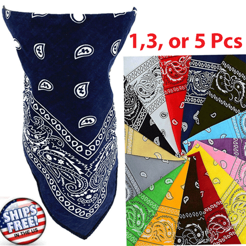 Bandana Paisley Gesichtsmaske Kopftuch Schal Baumwolle Mundbedeckung Taschentuch Posten  - Bild 1 von 12