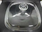 Pyrex Lid A-12-C 10" Square Dome Glass Clear Excellent