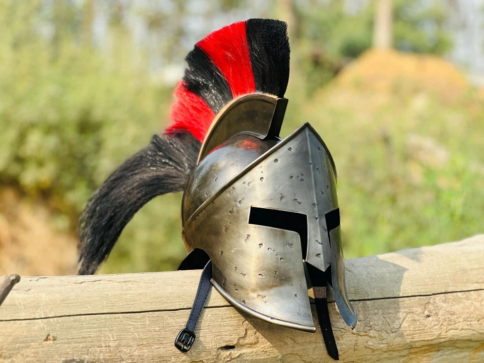 Casco espartano | Casco de película 300 | Casco griego para disfraces y exhibición Foto 3 de 4