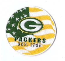 New 3 1/2" Green Bay Packers Est 1919 Iron on Patch Free Ship
