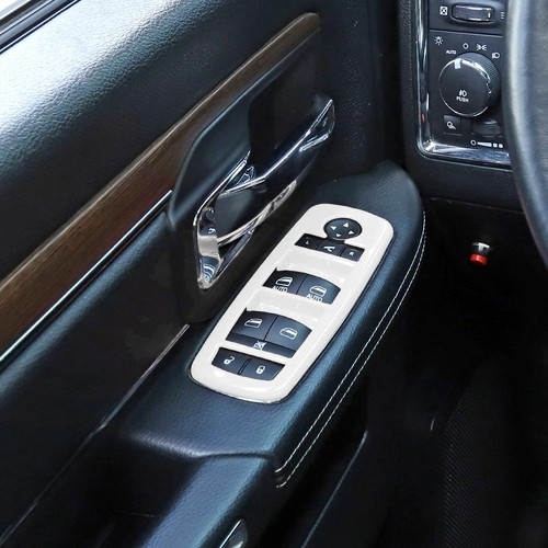 White Window Lift Switch Decor Cover Trim for Dodge RAM 1500 10-17/Durango 2011+ - Picture 6 of 9
