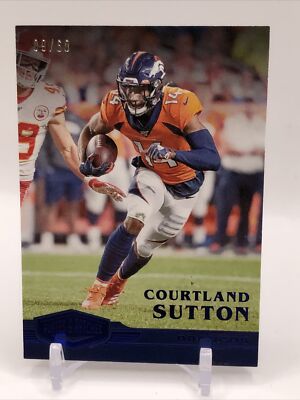 2020 PANINI PLATES & PATCHES COURTLAND SUTTON BLUE /60 DENVER BRONCOS #86