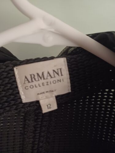 Armoni Collezioni womens open knit cardigan Nylon Elastane size 12 black - Picture 2 of 11