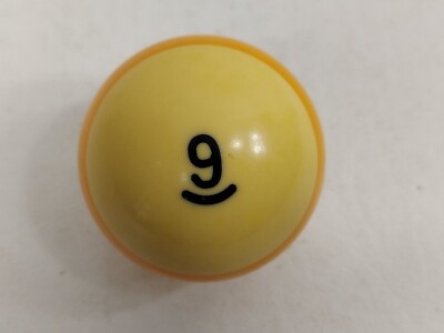 VTG Stripe #9 Yellow Billiard Ball Replacement 2 1/4'' Cast Phenolic Senator USA