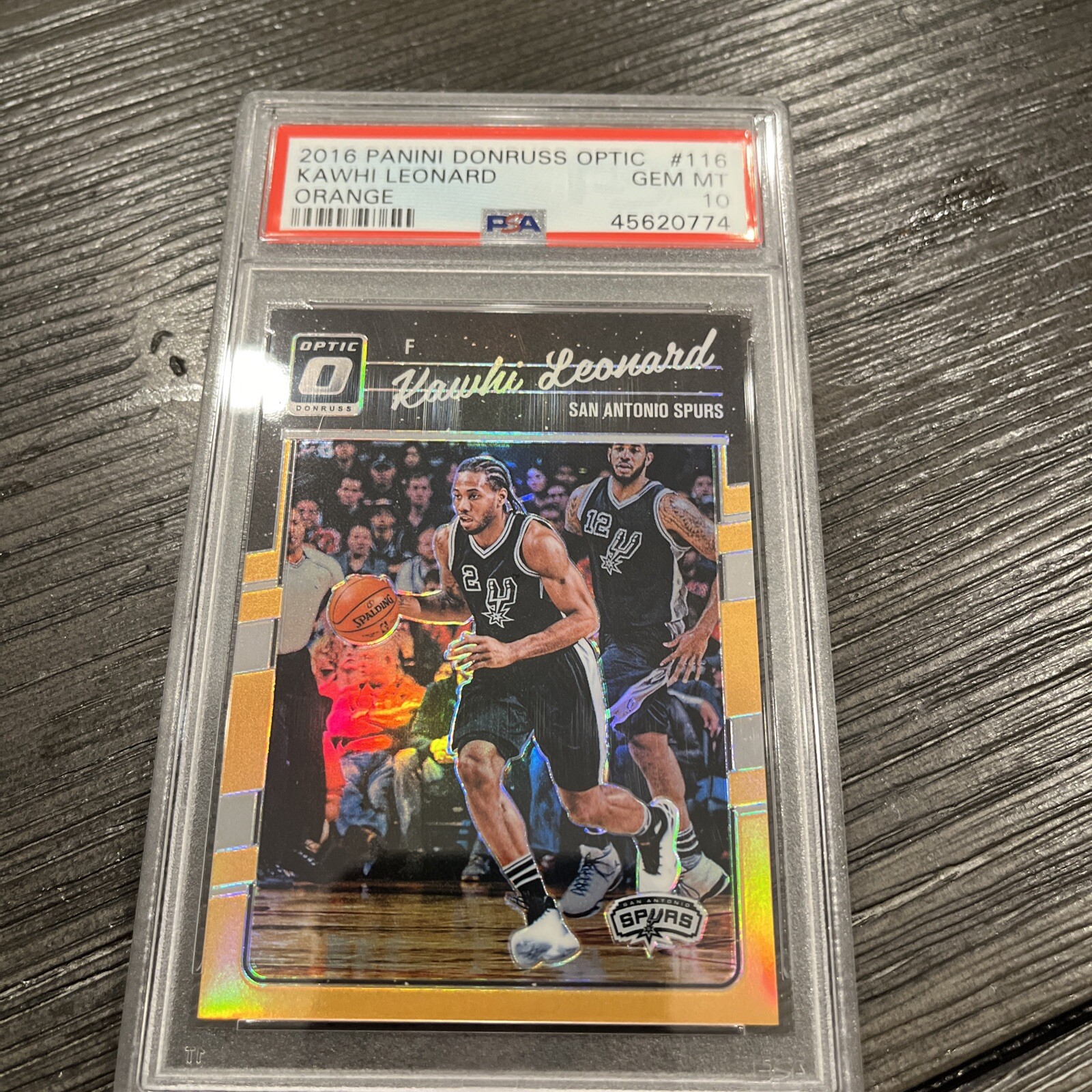 2016 Panini Donruss Optic Kawhi Leonard Orange /199 #116 PSA 10 GEM MT