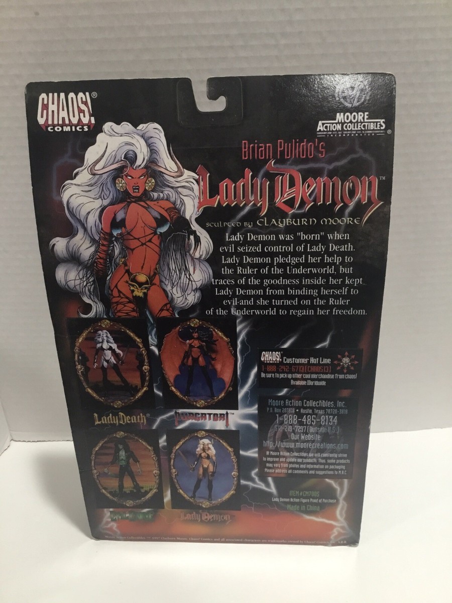 レディデーモン2種+パーガトリィ CHAOS!COMICS アクションフィギュア Chaos! Comics Brian Pulido's Lady Demon Action Figure 1997
