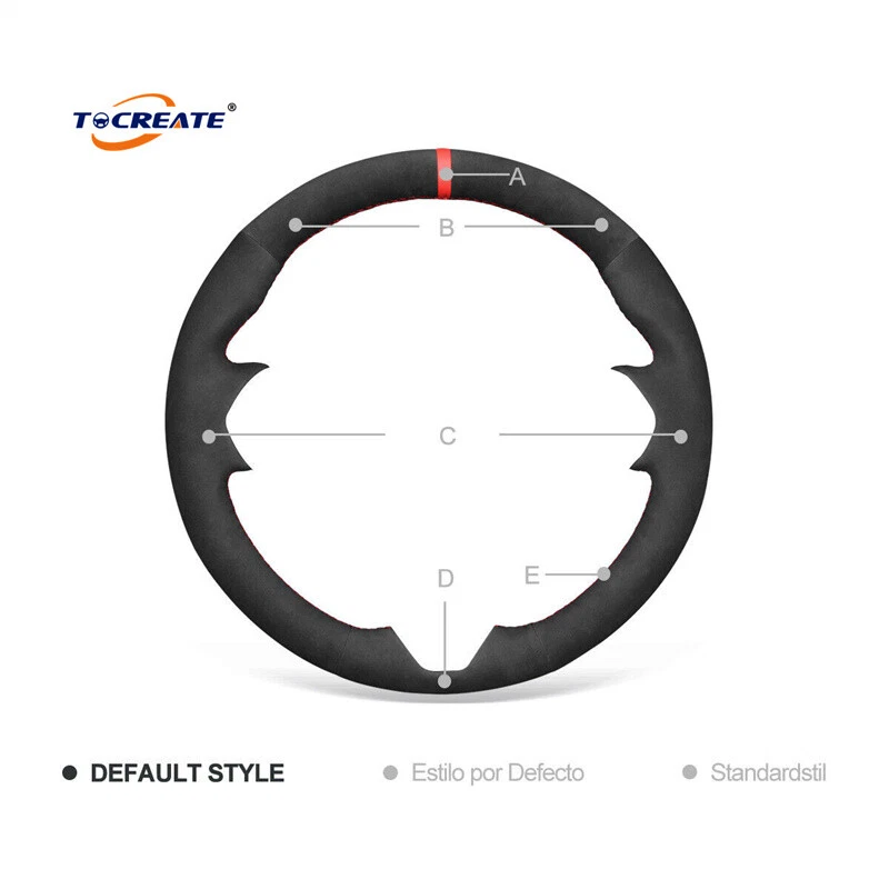 Synthetic Suede Car Steering Wheel Cover for Honda Acura RDX 2019-2021 #BBXA - Изображение 4 из 4