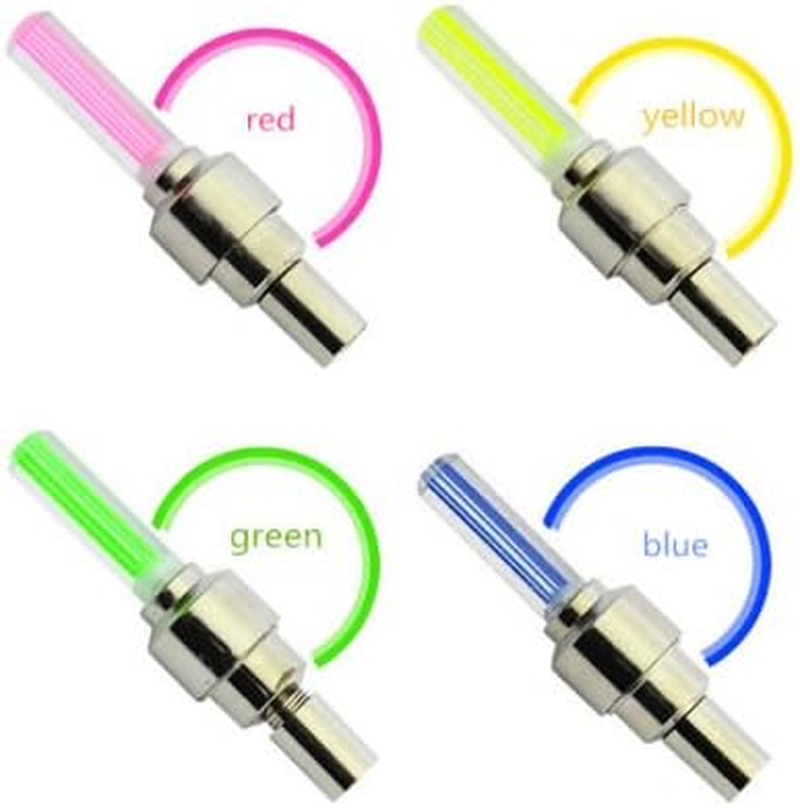 BikeX (4PACK) LED Motion Activated Bike Bicycle Wheel Valve Stem Cap