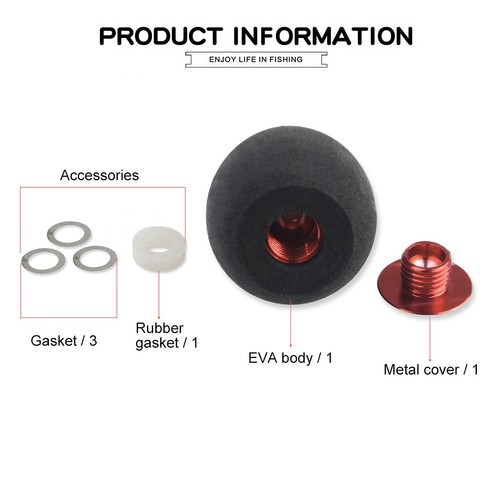 Carrete Abu Garcia Shimano Daiwa mango de aluminio EVA perno cebo giratorio - Imagen 3 de 4